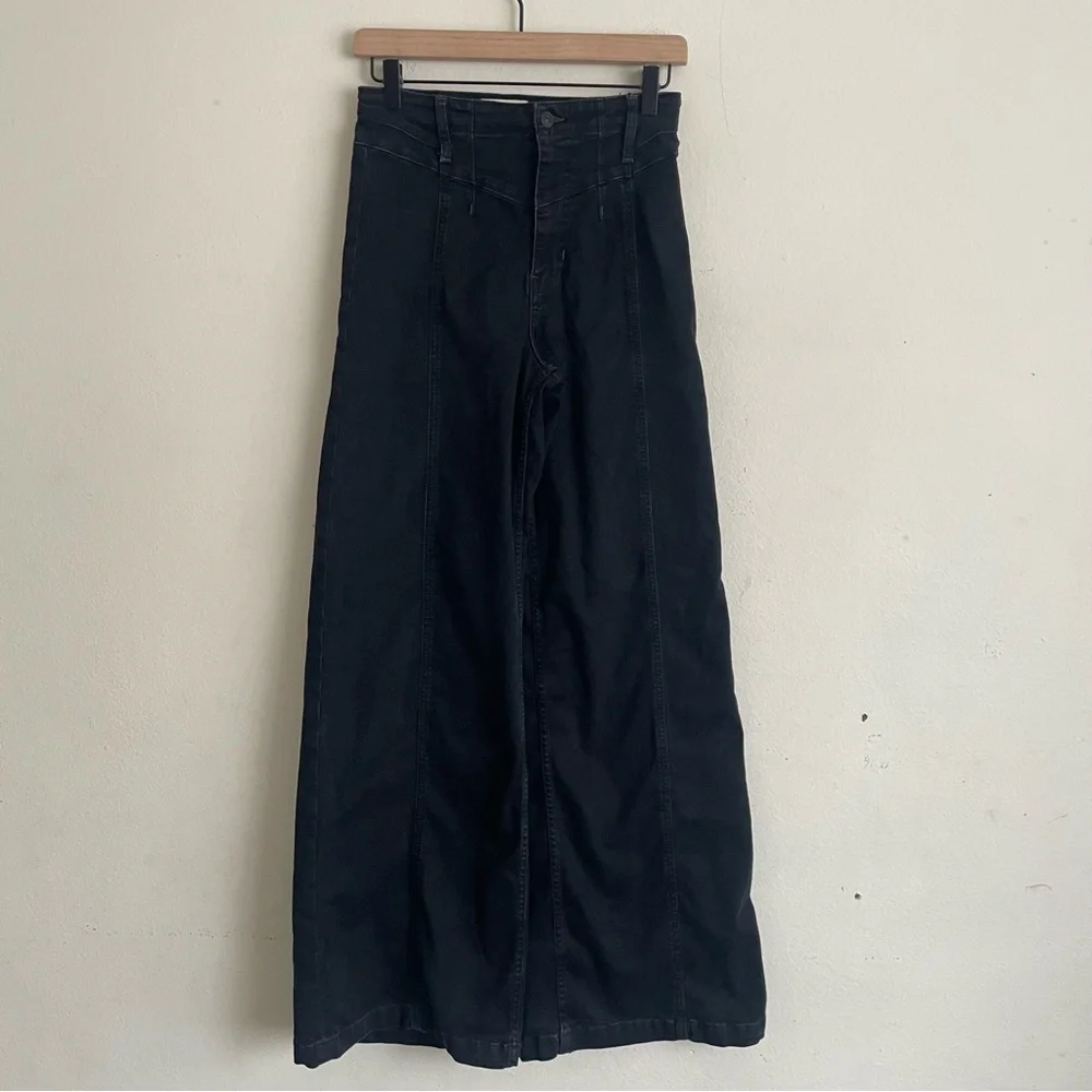 We The Free Free People Libre Wide Leg Jeans High Rise Denim Size 27 Bohemiam - Picture 3 of 8